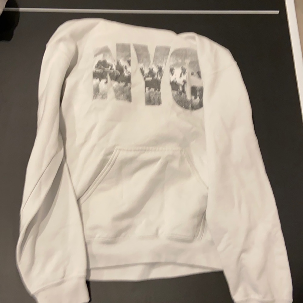 NYC white and black hoodie